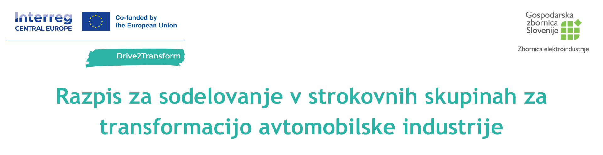 Razpis za sodelovanje v strokovnih skupinah za avtomobilsko industrijo