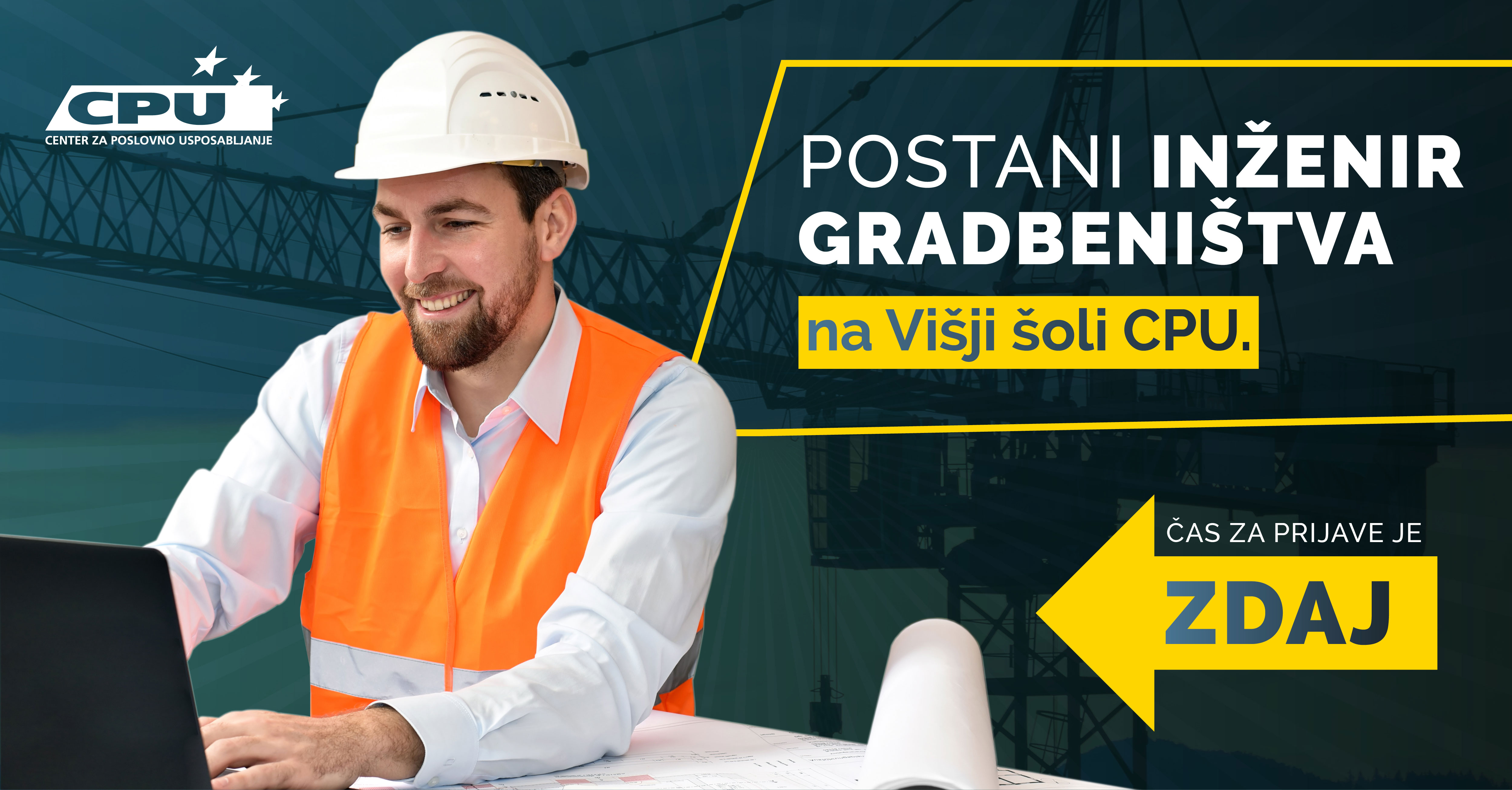 Postani INŽENIR GRADBENIŠTVA na VIŠJI ŠOLI CPU