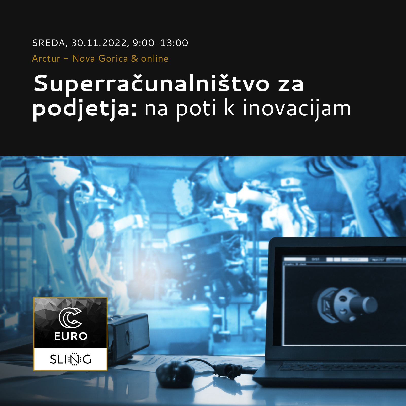 Vabilo na dogodek Superračunalništvo za podjetja: na poti k inovacijam